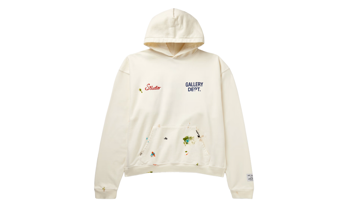 Studio Oversized Logo Embroidered Hoodie "Cream" GD137
