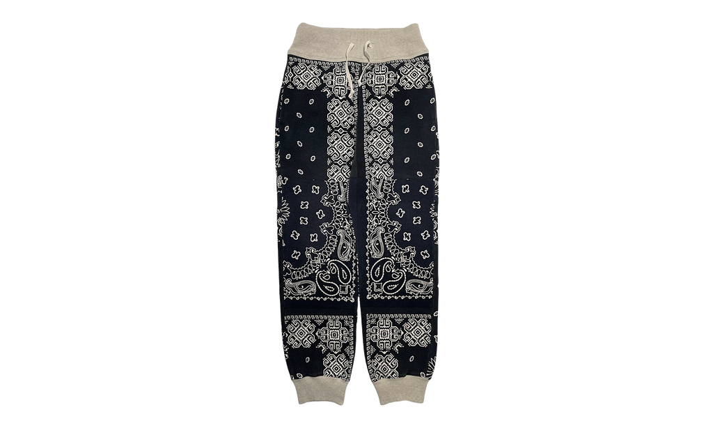 Bandana Fleece Sweatpants "Navy" KAP055