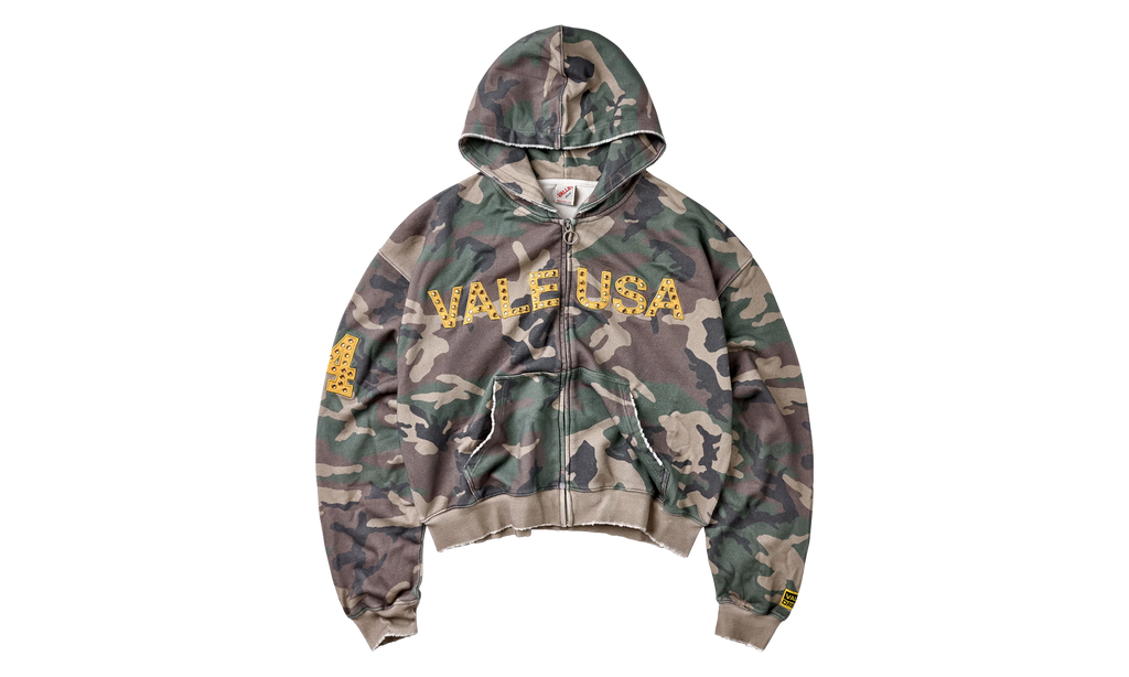 USA Zip Up Hoodie "Camo" VAL459