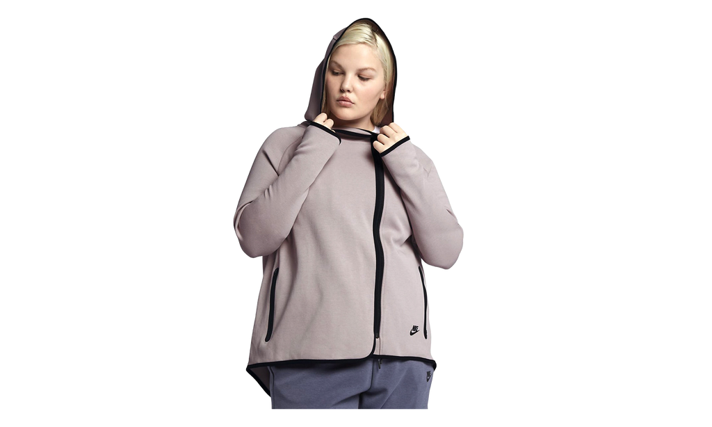 Tech Fleece Full Zip Cape Hoodie WMNS "Rose Pink / Black" AH3969 684