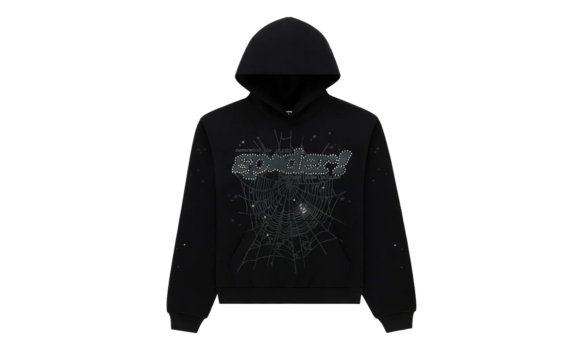 Rhinestone Punk V2 Hoodie "Black" SP5der337