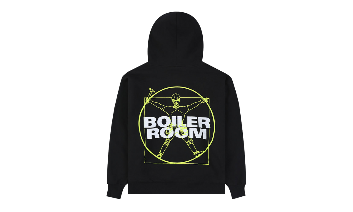 Workman Pullover Hoodie "Boiler Room - Black" P25F007 BLACK