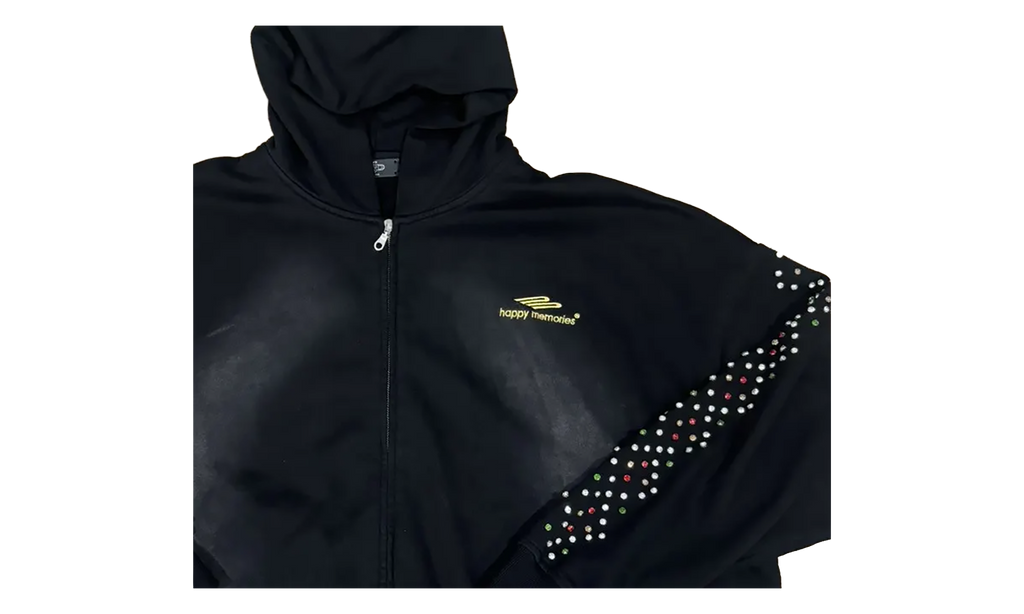 Crystal Zip-Up Hoodie "Black" HMDD025