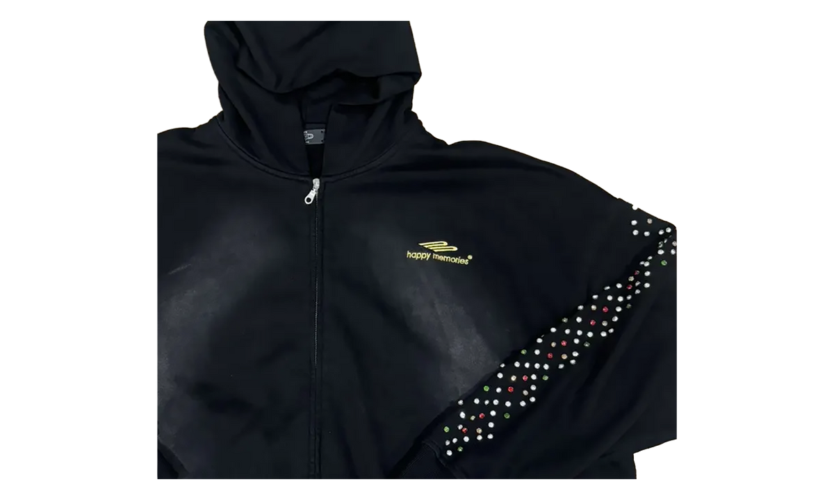 Crystal Zip-Up Hoodie "Black" HMDD025