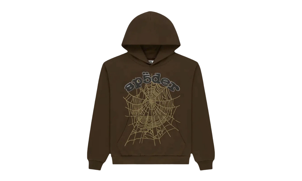 OG Web Rhinestone Hoodie "Brown" SP5der623