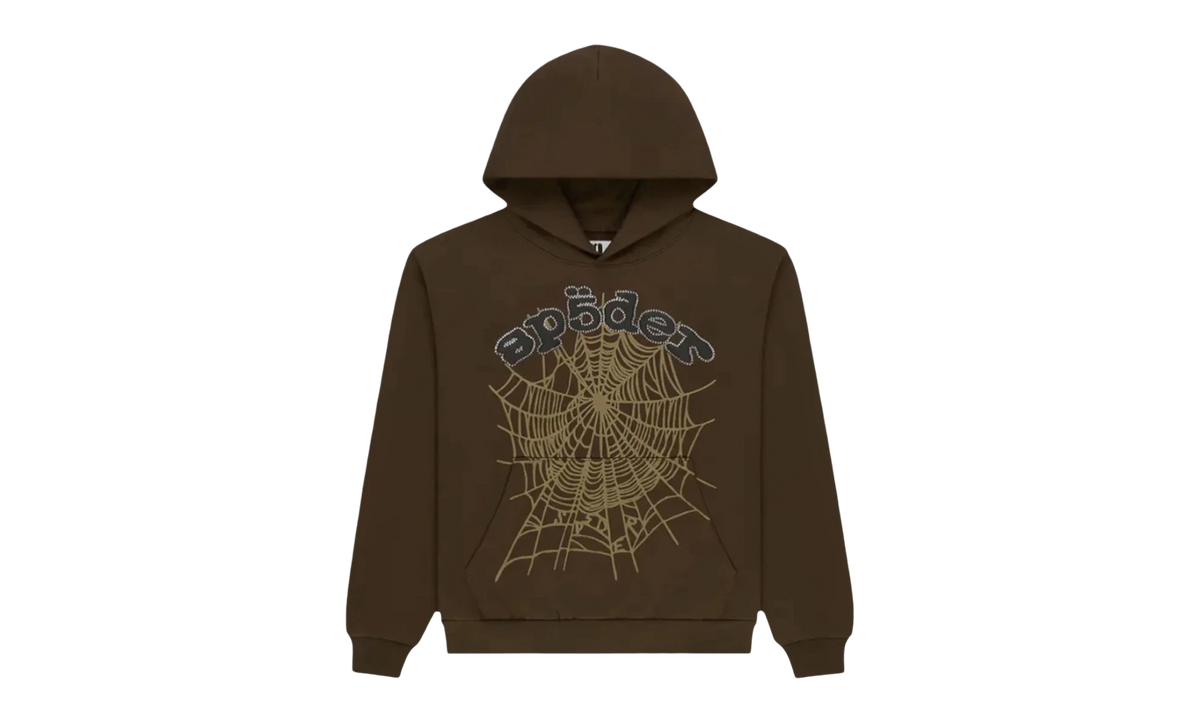 OG Web Rhinestone Hoodie "Brown" SP5der623