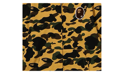1St Camo Ape Head Patched Full Zip Hoodie (FW22) "Yellow" 1I80 115 016
