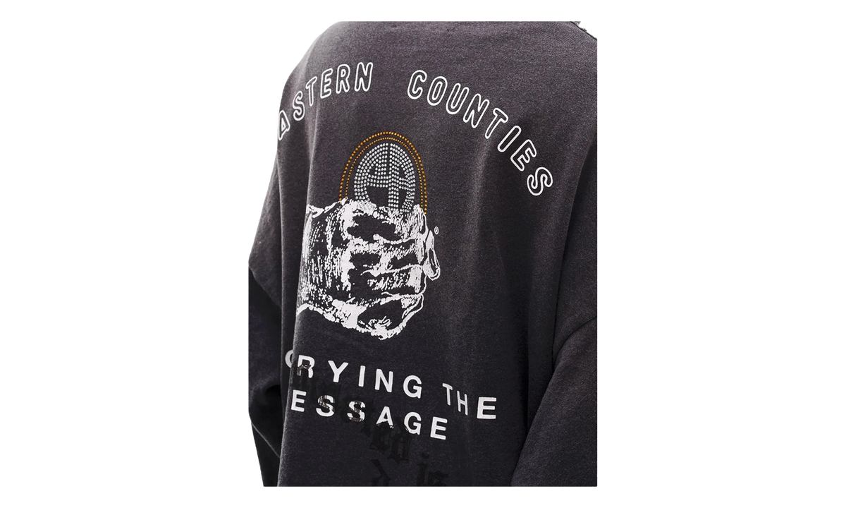 Carrying The Message Zip-Up Hoodie "Faded Black" 4U003Q1010BLK