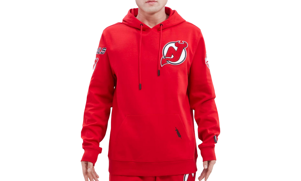 New Jersey Devils Classic Chenille P/O Hoodie Red "RED" HND560072 RED