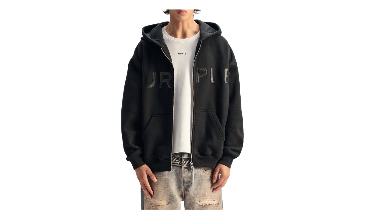 Chopped Zip Up Hoodie "Black" P460 HFBL426