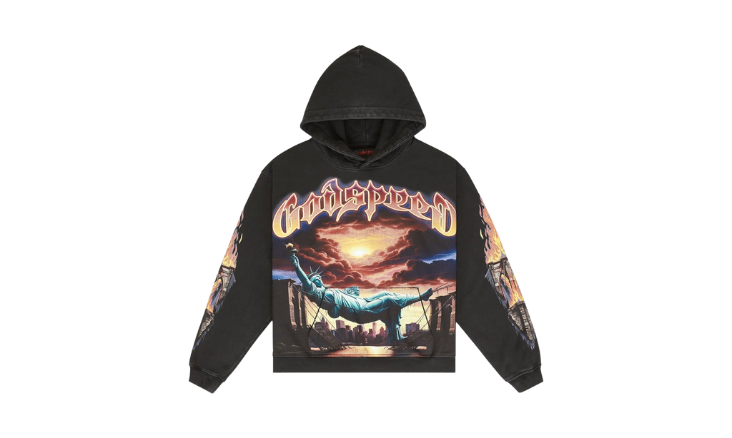 Burnt Bridges Hoodie "Black Wash" HTCQM68E