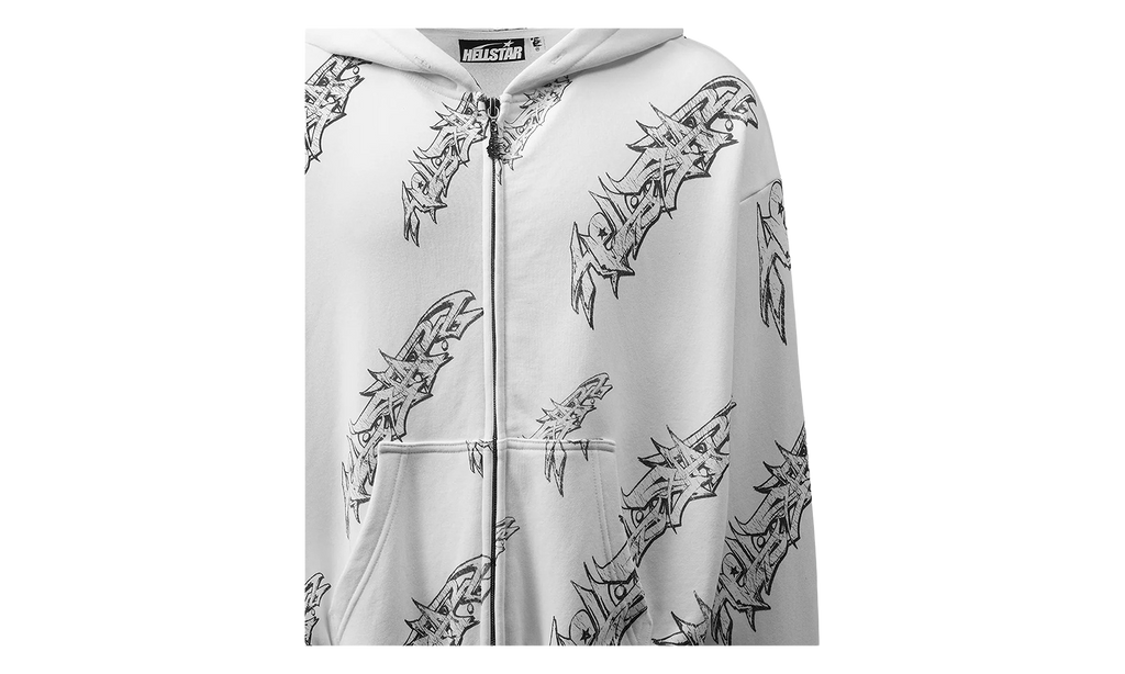 Graffiti Zip Up Hoodie "Grey" HSR388