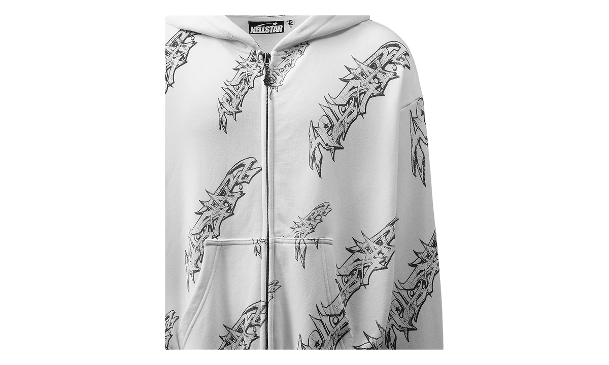 Graffiti Zip Up Hoodie "Grey" HSR388