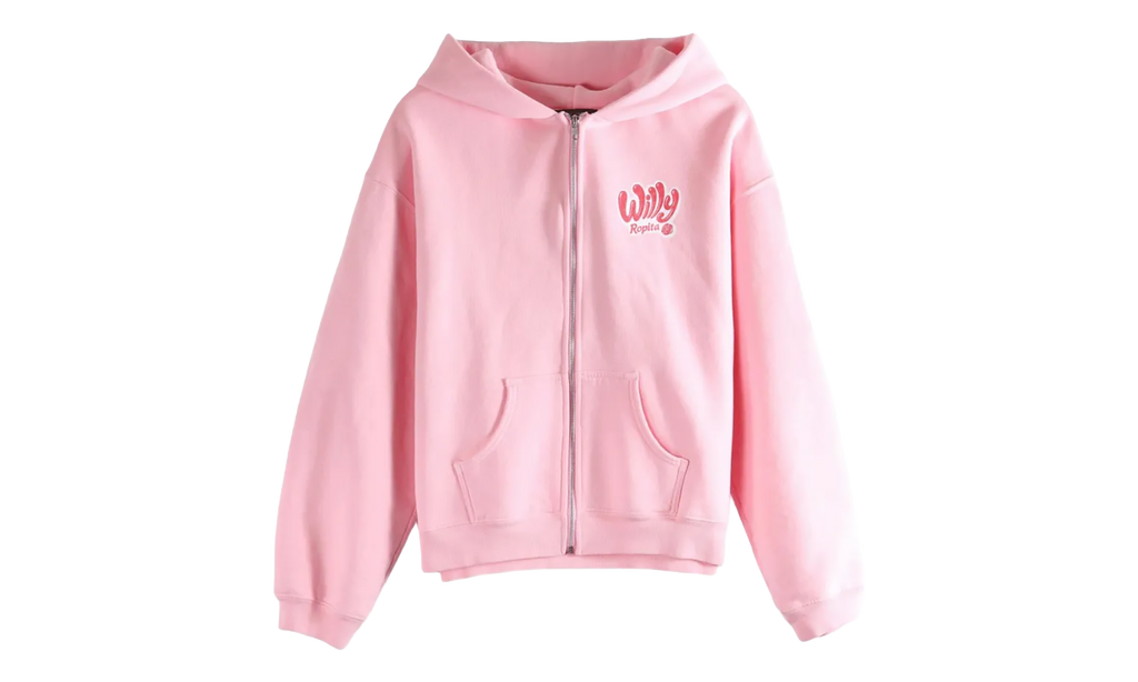 Willy Ropita Shrunken Zip Through Hoodie "Chicle" WCJSY0205 073