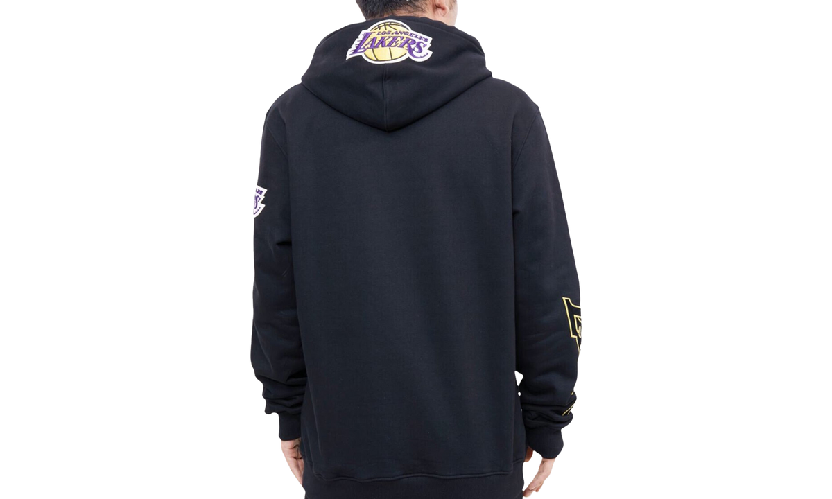 NBA Los Angeles Lakers Stacked Logo Hoodie "Black" BLL552613 BLK