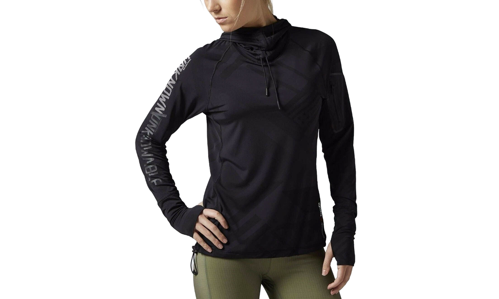 Crossfit Jacquard Longsleeve Hoodie WMNS "Black" AI9414