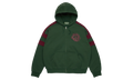 Denim U Paneled Zip Hoodie "Green" DT902
