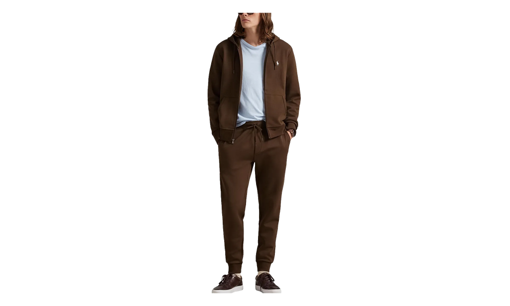 Double-Knit Zip Up Hoodie "Brown" 710881517096
