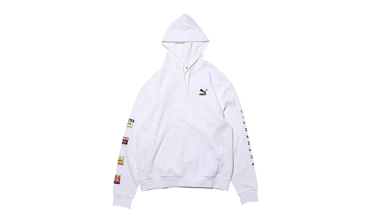 90s Retro Hoodie "Puma White" 578912 02