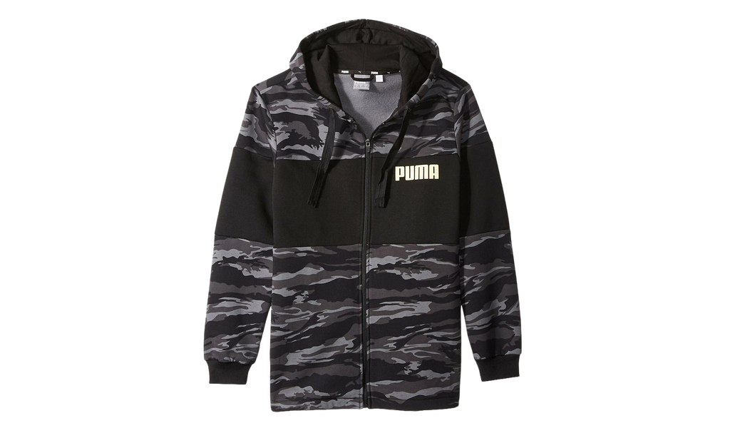Camo Fullzip Fleece Hoodie "Black" 855054 01