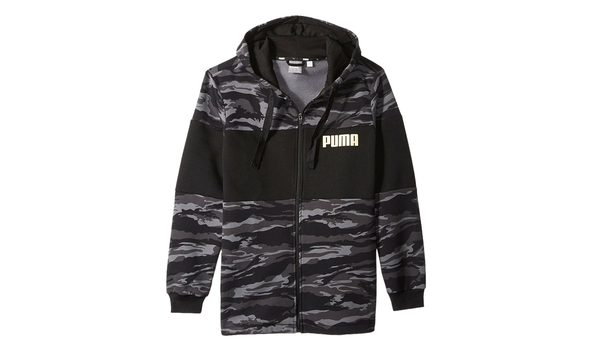 Camo Fullzip Fleece Hoodie "Black" 855054 01