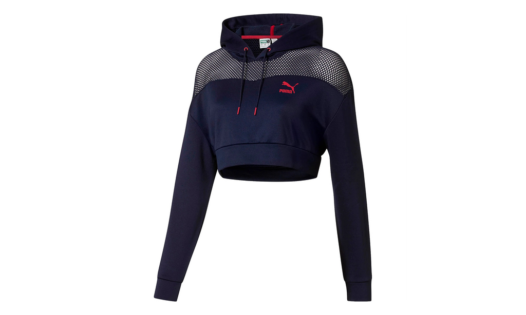 FLOURISH CROPPED HOODIE WMNS "Peacoat / Cerise" 579243 01