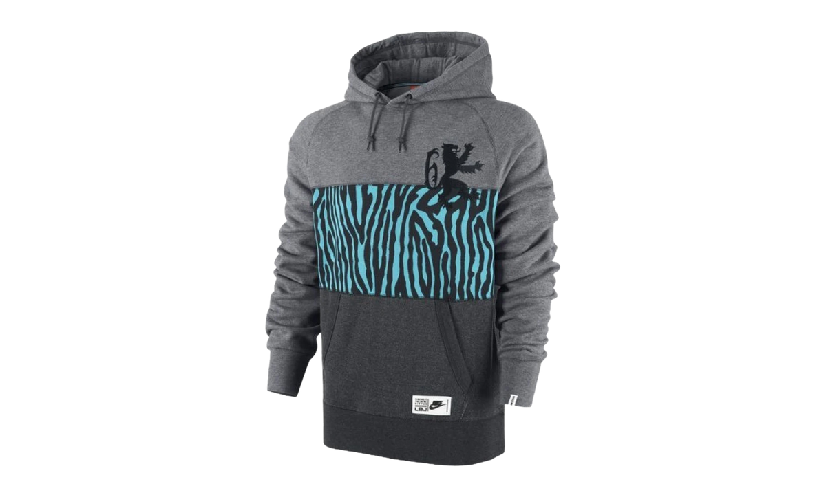 LeBron James Safari Print Pullover Hoodie "Grey / Blue / Anthracite" 577528 091