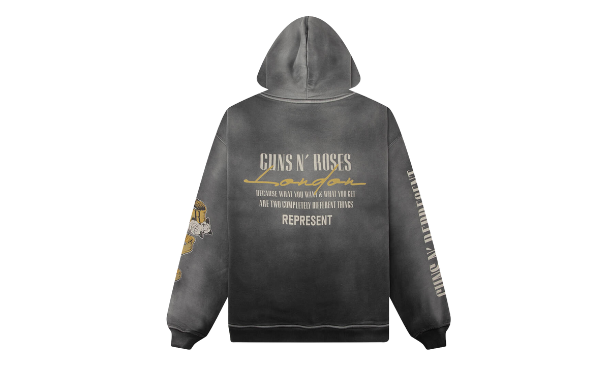 Represent Guns N' Roses Cross Zip Hoodie "Stained Black" MLM100760 04