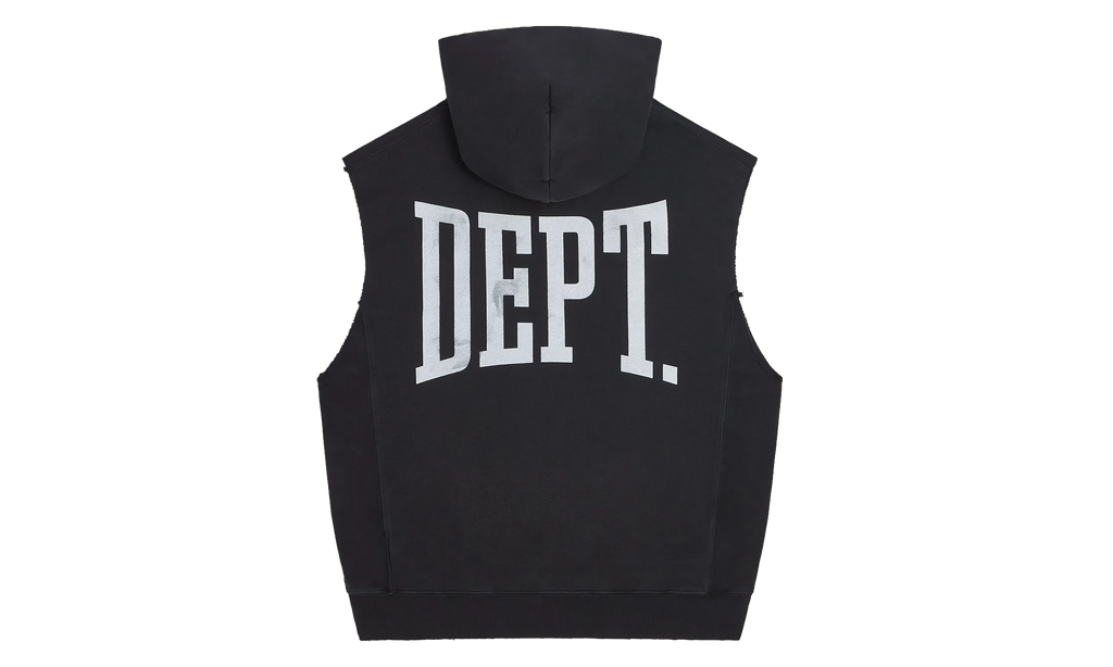 DEPT Logo Cut Off Hoodie "Black & White" GD267