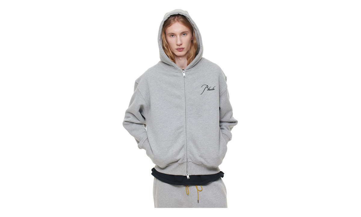 Classique Side Zip Hoodie "Heather Grey" RHFW25ST04829