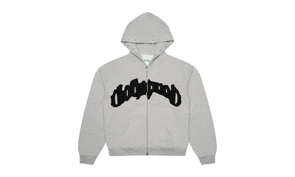 Symmetric Studded Hoodie "Grey / Black" K5RFUZ4A