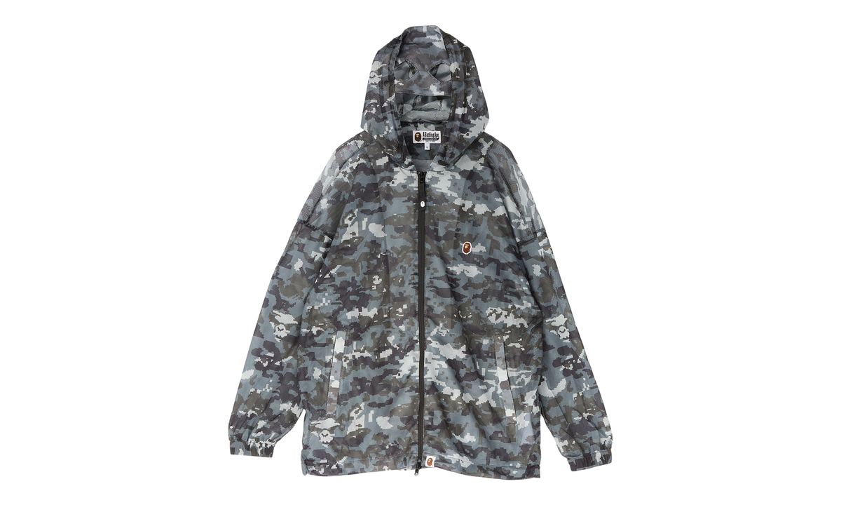 Multi Pixel Camo Mesh Hoodie Jacket "Black Camo" 001LJM301008MBLK