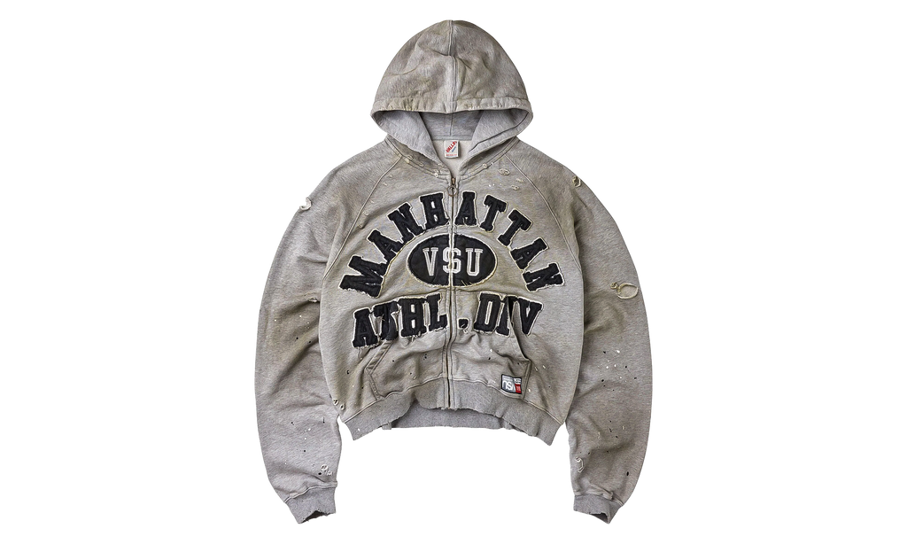 Manhattan Zip Up Hoodie "Dark Grey" VAL461