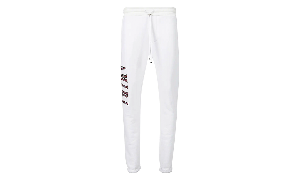 Paisley Applique Logo Sweatpants "White & Red" MJSP019 100