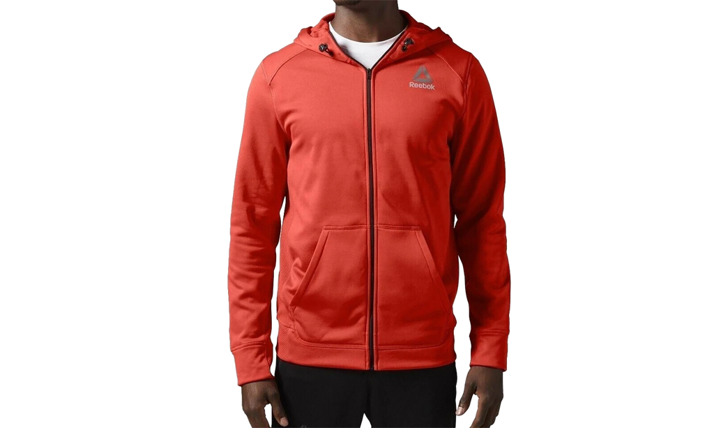 Crossfit Workout Ready Fleece Full Zip Hoodie "Riot Red" S99116