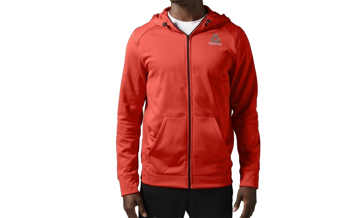 Crossfit Workout Ready Fleece Full Zip Hoodie "Riot Red" S99116