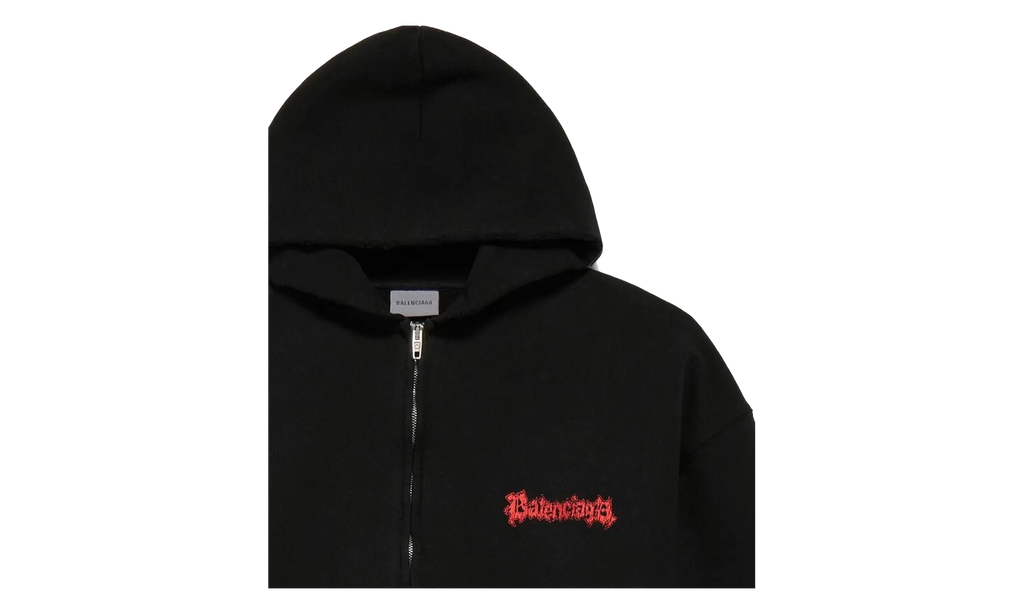 Medium Fit Zip Up Hoodie "Black" 803264 TUVD9 1000