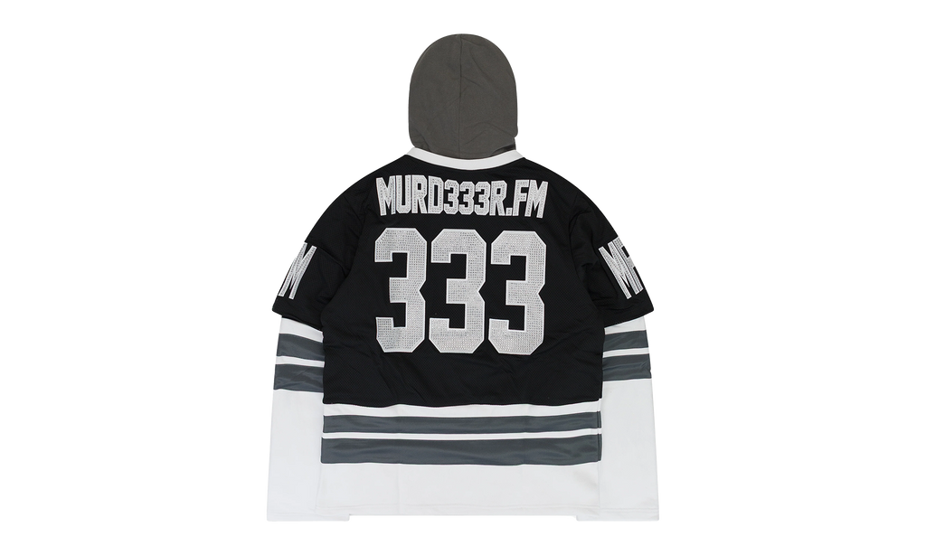 LA LC333 HOODIE "Black / White" MDR MHDS 0015