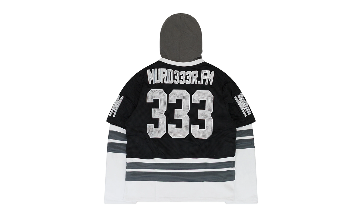 LA LC333 HOODIE "Black / White" MDR MHDS 0015