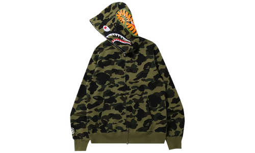 1st Camo Shark Full Zip Hoodie "Green" 001ZPK301005M GRN