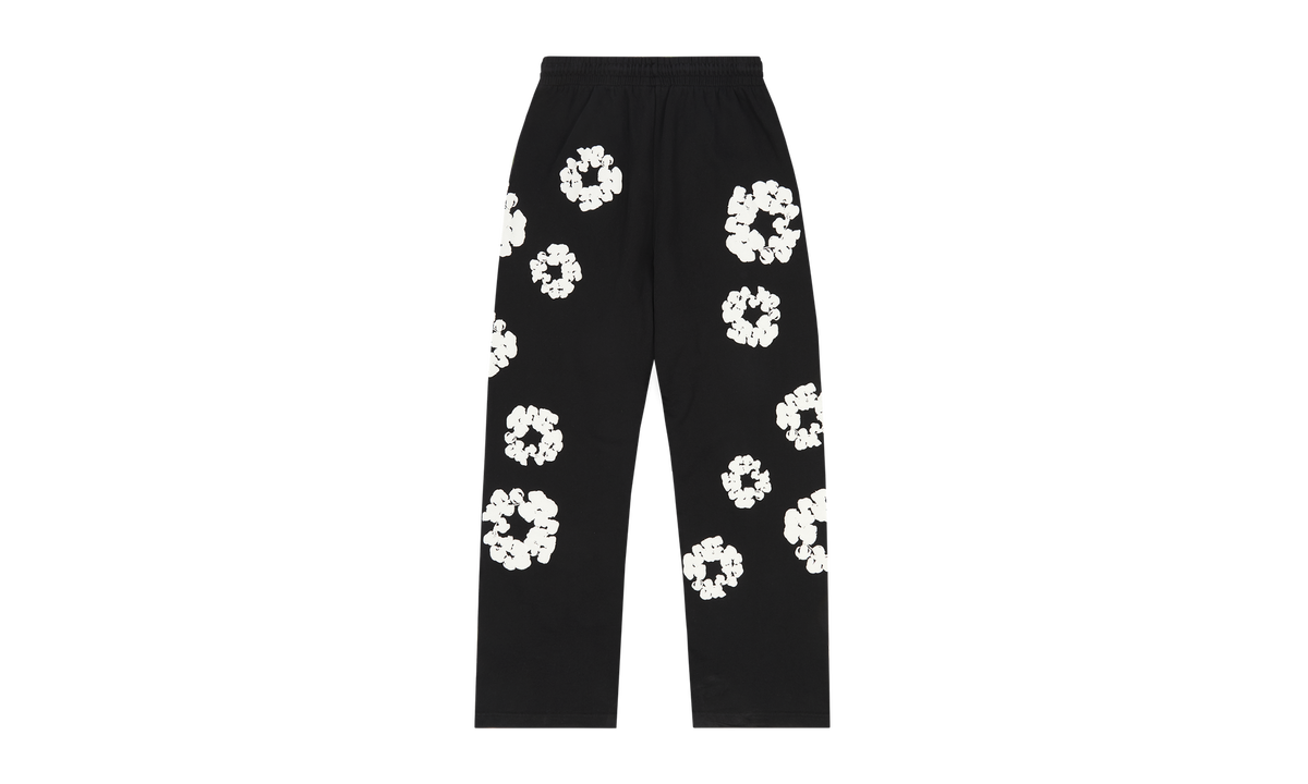 Cotton Wreath Baggy Sweatpants "Black" DT159