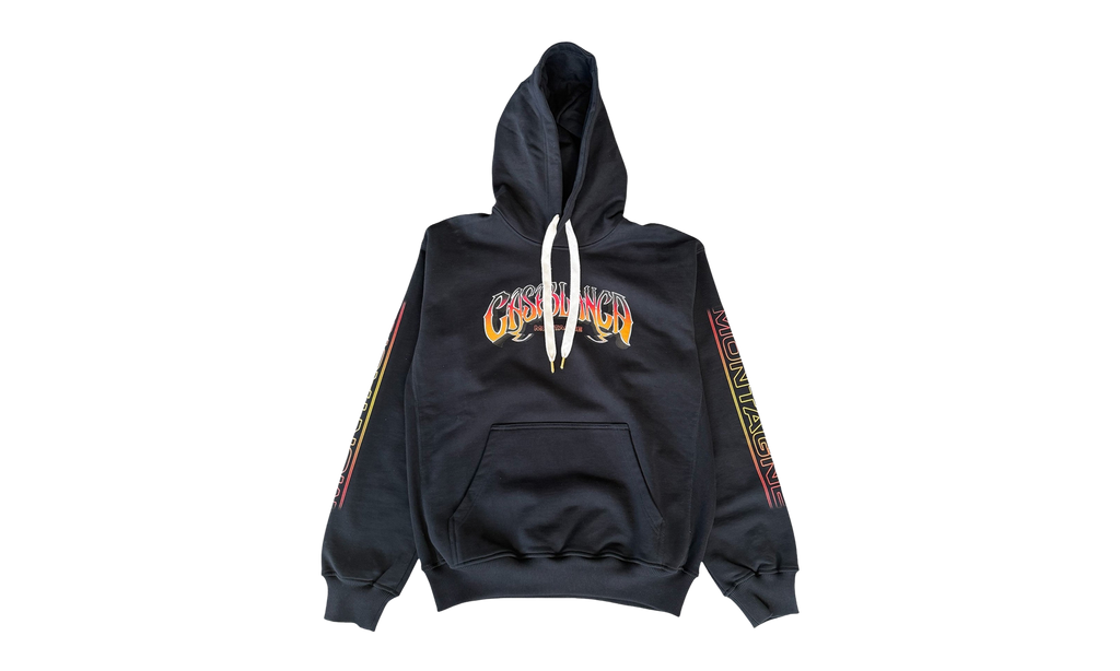 Ski Club Logo Hoodie "Black & Multicolor" M-AW25-JTP-292-01-EX-SKI