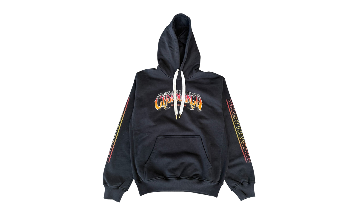 Ski Club Logo Hoodie "Black & Multicolor" M-AW25-JTP-292-01-EX-SKI