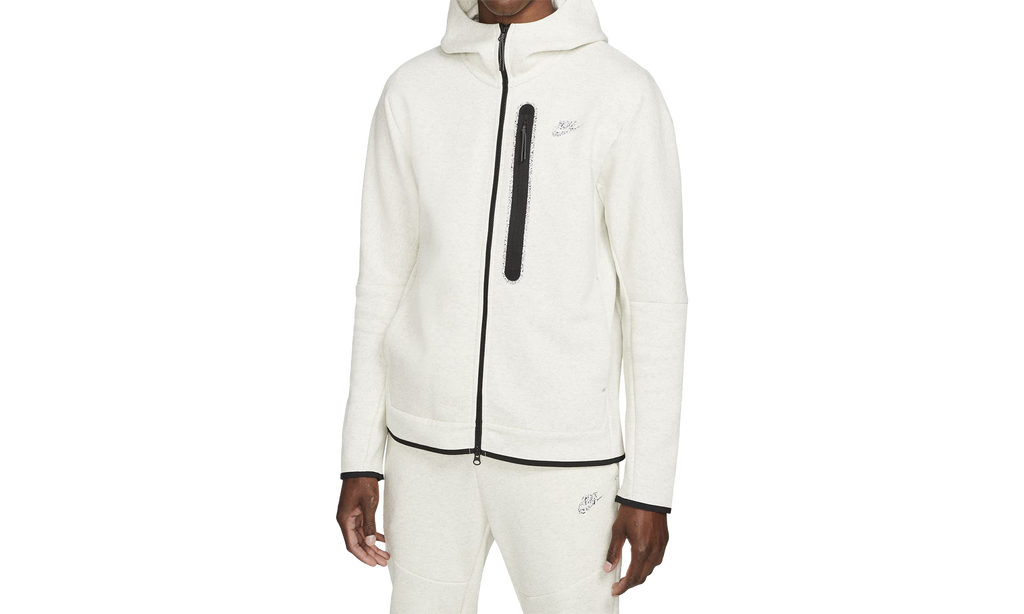 NSW Tech Fleece Full-Zip Hoodie "WHITE/HEATHER" DD4688 100