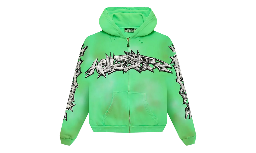 Graffiti Zip-Up Hoodie "Green" HSR318
