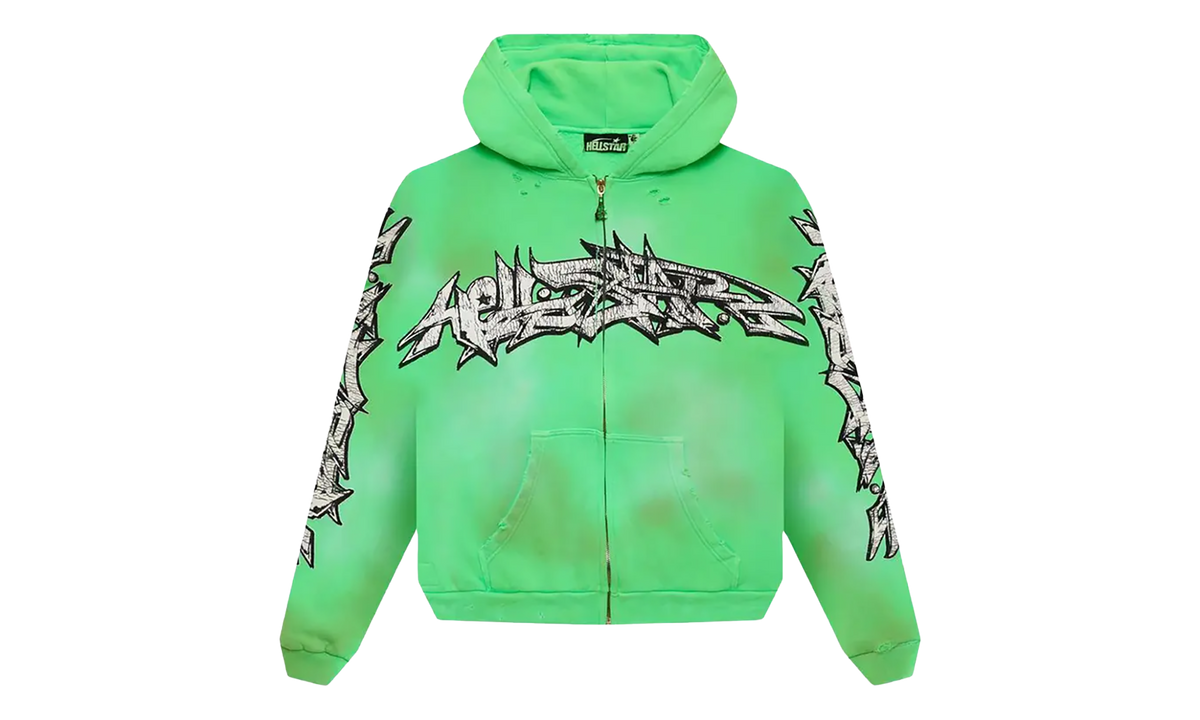 Graffiti Zip-Up Hoodie "Green" HSR318