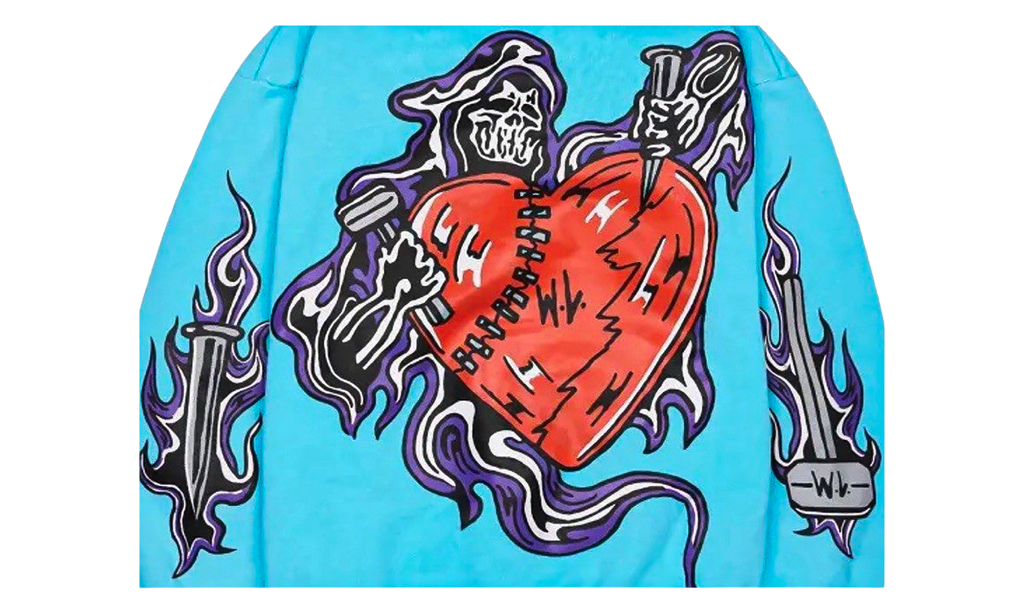Broken Heart Reaper Hoodie "Baby Blue" WL098