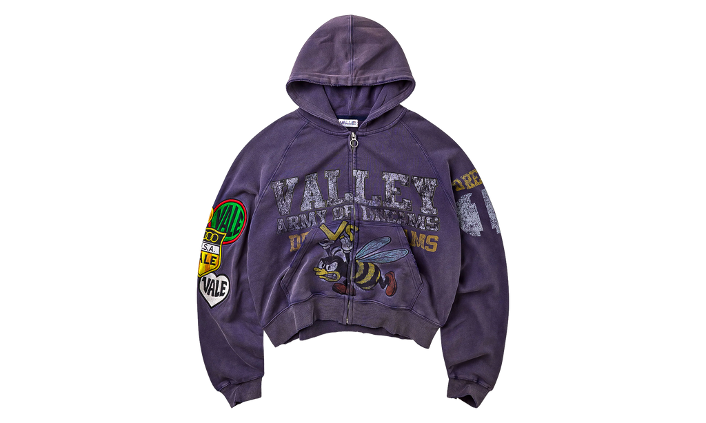 Army Zip Up Hoodie "Navy" VAL460