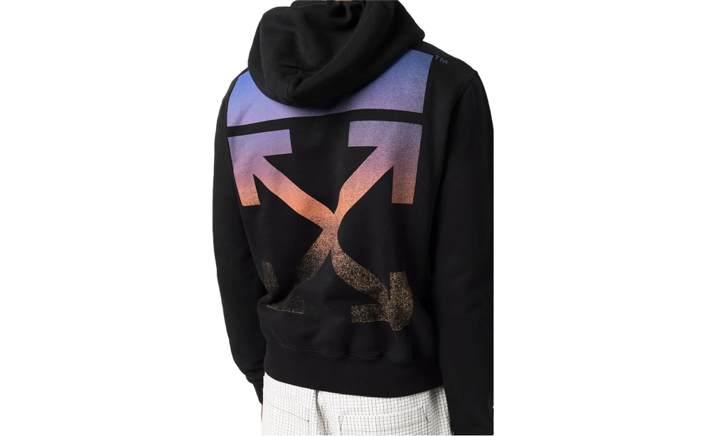 Arrows-print logo Hoodie "BLACK/MULTI-COLOR" OMBB034F21FLE0021084