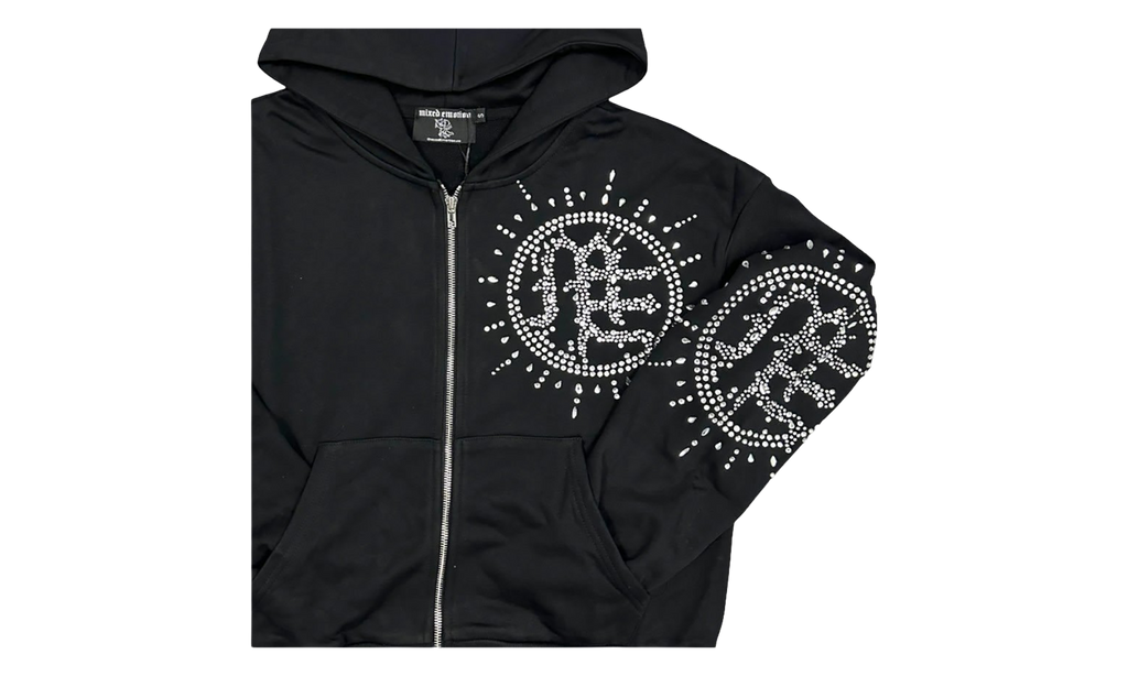 Eclipse Rhinestone Hoodie "Black" MIXE028